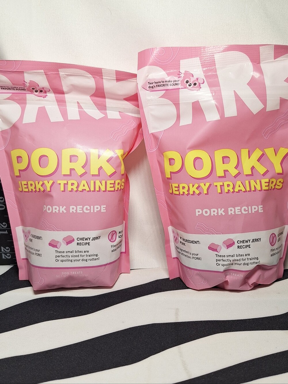 NWT Bark Porkys Jerky Trainers Treats- 2 pack